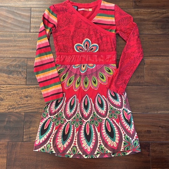 Desigual | Multicolor Long Sleeve tricot Dress size 9/10 - Picture 2 of 11